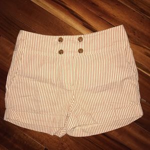 High waisted Pin stripe shorts